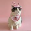 Pet Birthday Decoration Set Knitted Cat Bibs Hats Crochet Dogs Scarves Decorative Cat Collar Necklace Pet Birthday Party Essentials Kit
