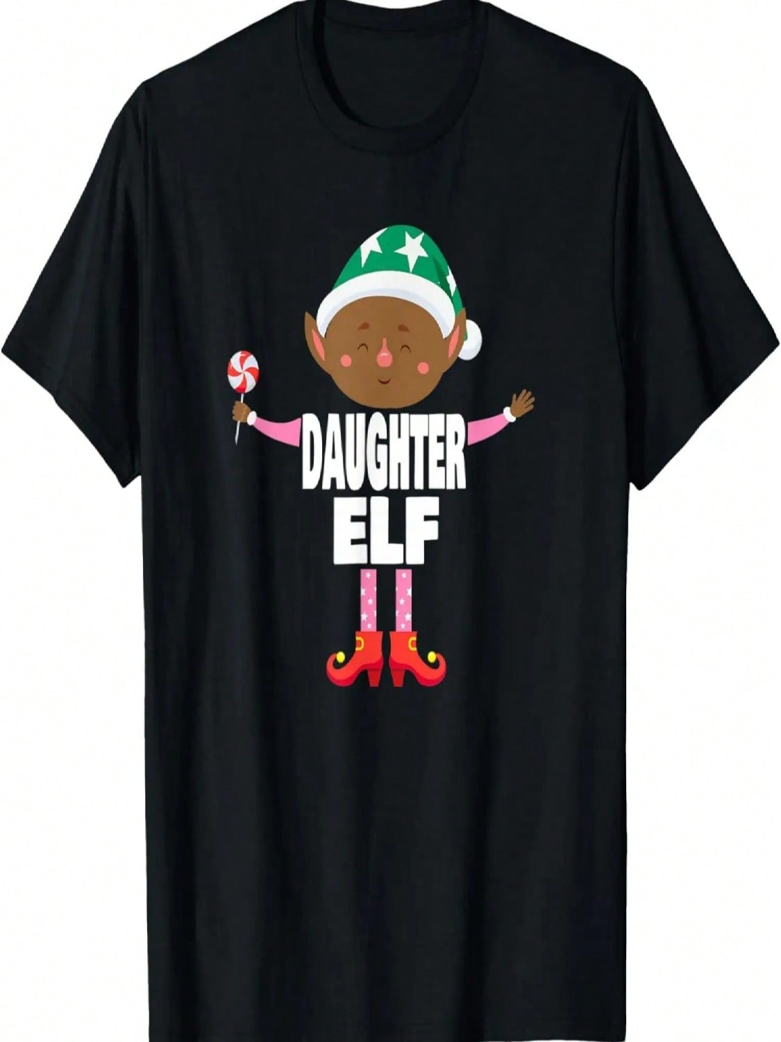 Daughter Black African American Christmas Matching T-Shirt S разноцветный