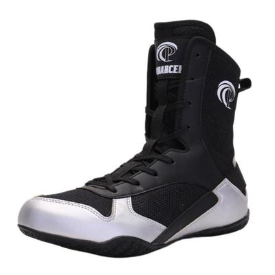 Breathable Boxing Shoes Men's  High-top Wrestling Free Sparring Shoes Anti-slip Gym Training-specific Sneakers Martial Art Shoes