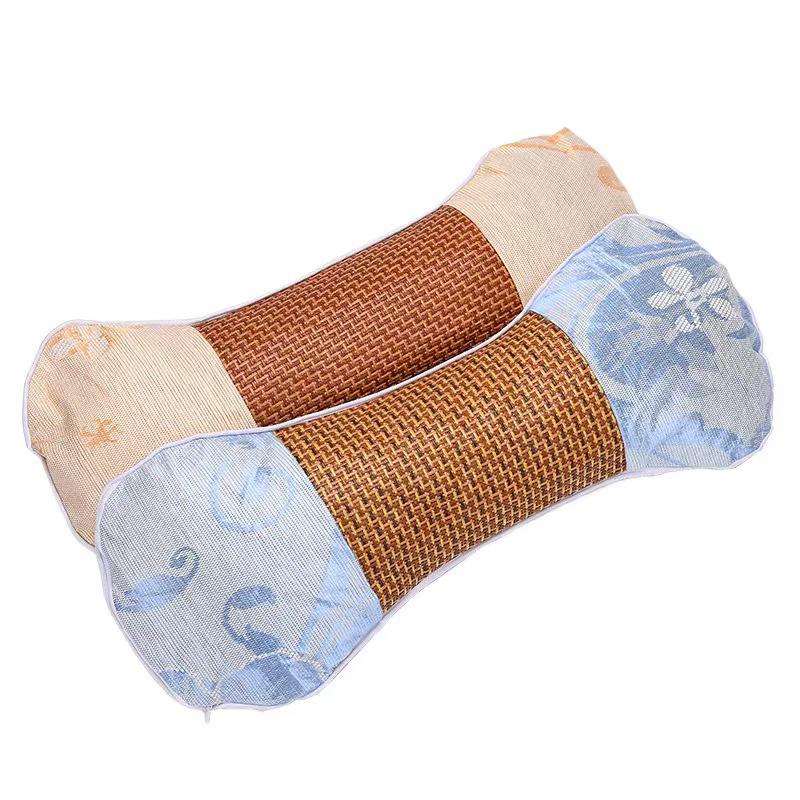 Mugwort Electric Heating Neck Pillow - Removable Cervical Support In Coarse Cloth