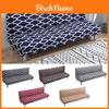 Premium Stretch Geometry Sofa Bed Cover Designed For Full Folding Armless Couches