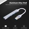 Концентратор Type-C Адаптер типа C «папа-гнездо» USB Концентратор 4-в-1 из алюминиевого сплава с портами USB2.0/USB3.0