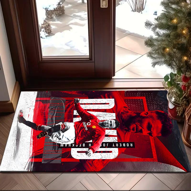 1PC David Manchester United Legend Rug Game Carpet, Floor Mat for Bedroom Living Room Entryway Rug, Home Decor Idea Gift for Christmas Birthday