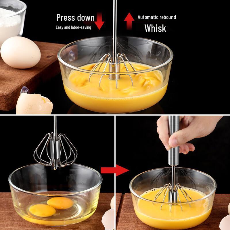 OJW Semi-automatic Stainless Steel Whisk