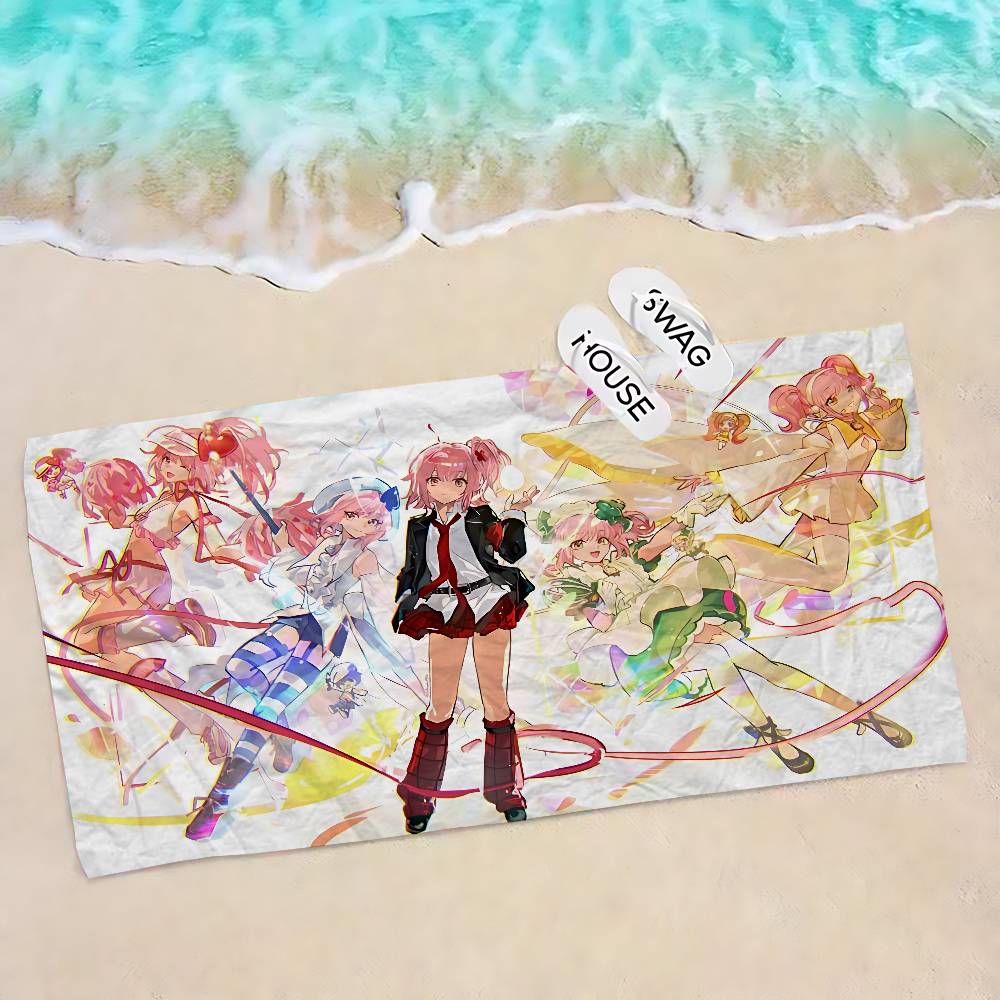 Shugo Chara Japan Anime Anime Beach Swimming Towel Soft Absorbent Washcloth Children's Gifts for Kids Travel Camping Gym