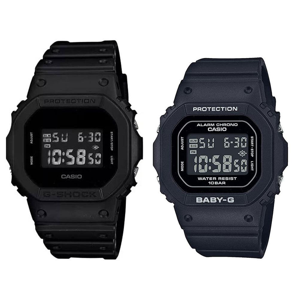 CASIO Digital Pair Watch Set Black for and Entrance (G-SHOCK, BABY-G) Anniversaries, Coming-of-Age Celebrations, Graduations, Ceremonies.