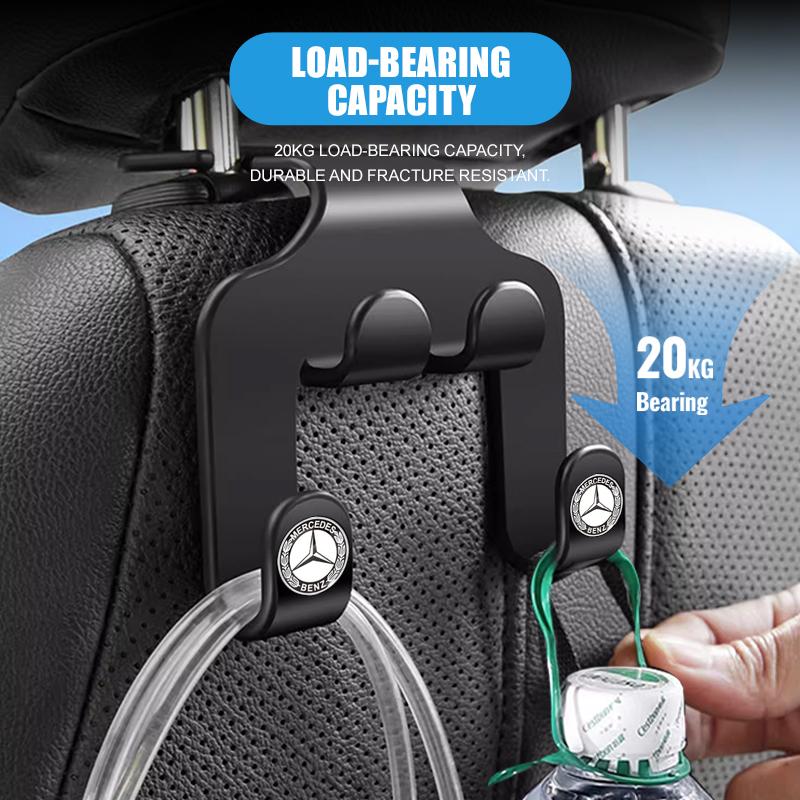 Car Seat Headrest Hook Multifunctional Storage Mobile Phone Holder For Mercedes Benz AMG W124 W202 W203 W204 W210 W211