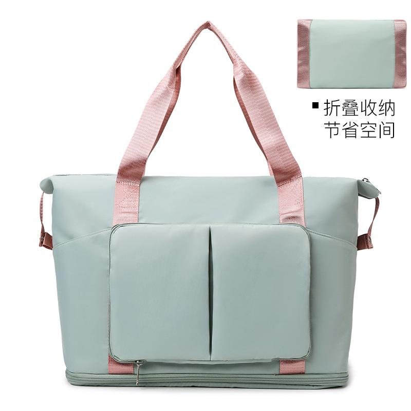 Expandable large capacity travel bag new dry and wet separation light waiting bag high-value student storage luggage bag