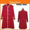 Cotton Fabric Pirate King Luffy Cosplay Costume Captain's Style With Hooded Cape And Straw Hat