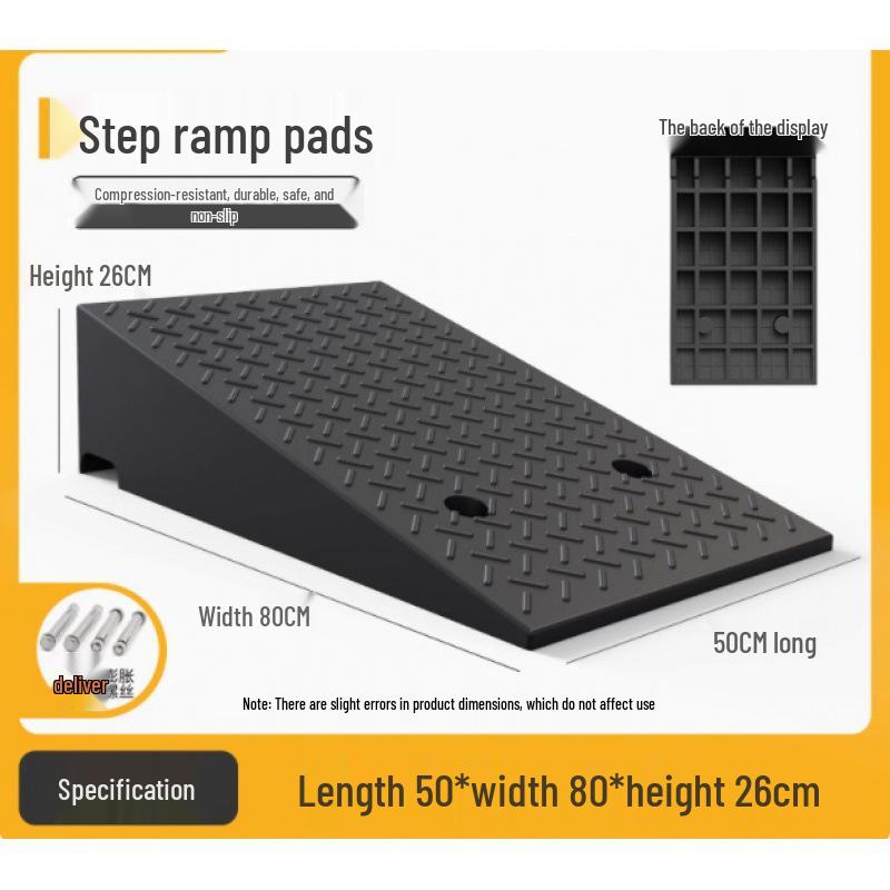 Rubber Curb & Threshold Ramp Mat for Home and Car 