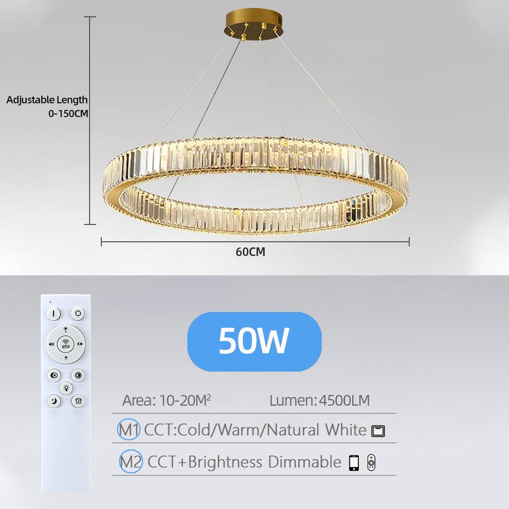 Nordic LED Pendant Lights Modern Crystal Chandelier for Living Room Bedroom Home Decor Hanging Lamp Luster Lighting Fixtures