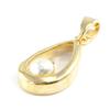 Les Trésors De Lily [E7582] - Gold Plated Pendant 'Eva' White Golden - 25x10 Mm