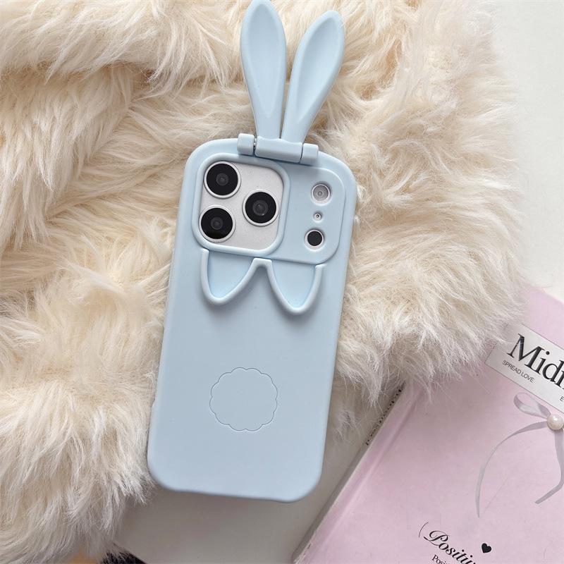 Plush Cartoon Cat Ear Phone Case for iPhone 14/13/12/11/Pro/ProMax - Anti-Fall Protection iPhone 13 Pro
