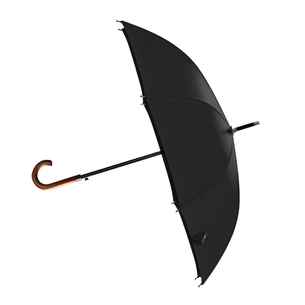 Langer Schirm Langer Holzgriff Winddicht Retro-Stil Wasserabweisend Hohe Dichte Großer Schirm für Regen Sonnig
