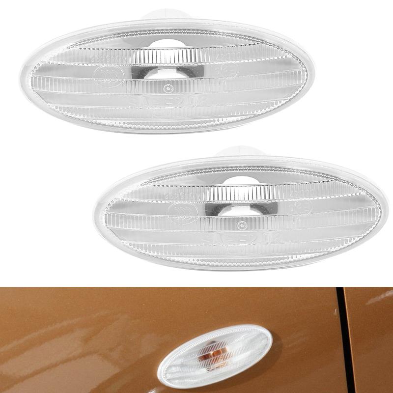 

2pcs/Set Car Turn Signals Lights Covers For Nissan MARCH Cube Note Juke Sides Fender Marker Leaf Plate 26160-89900 26160-89900