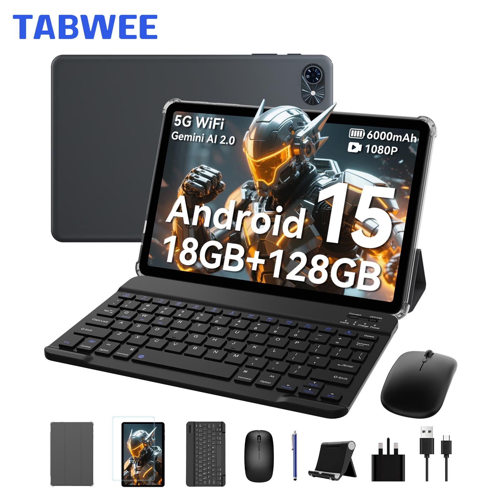 TABWEE T80 Set Android 15 6GB RAM 128GB ROM Tablet 10.1 Inches
