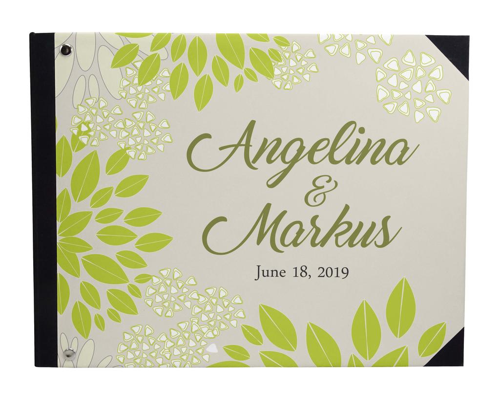 Darling Souvenir Blue Floral & Geometric Hardbound Cover Printed Anniversary Wedding Guestbook Scrap Book-7 X 9