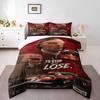 Niki Lauda Red Vintage Racing Bedding set (1 duvet cover, 2 pillowcases, duvet not included), 1976 Comeback Legend Poster Art Print