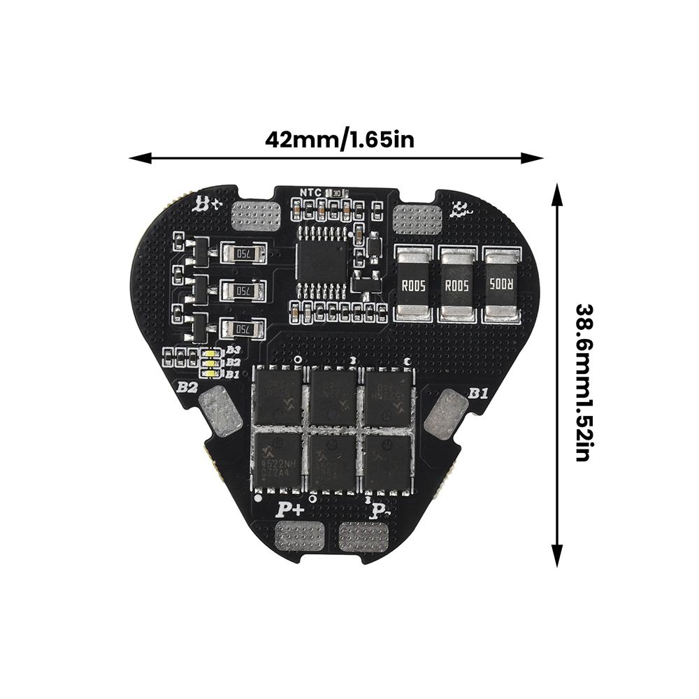 3S 60A Li-ion Battery Protection Board BMS with Balance 11.1V 12.6V Overcharge Overdischarge Short Circuit Protection