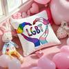 Fashin Pride Month Pillow Case Soft Plush Fabric Double-Sided Printed Cushion Cover Warm Winter Sofa Pillow Case