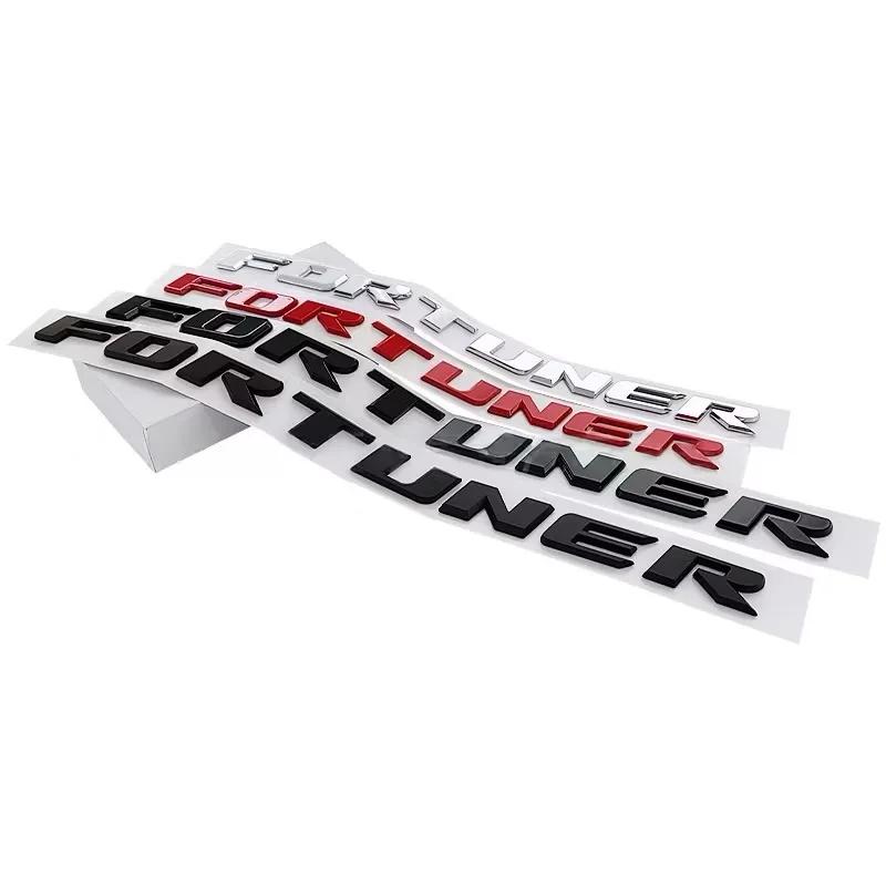 dclky10 1pc 3D ABS FORTUNER Letters Emblem Stickers for Toyota Fortuner Car Front Hood Bonnet Grill Trunk Badge car Accessories