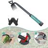Hoe and Cultivator Manual Sturdy 2 In 1 Hand Tiller for Weeding Lawn Tilling 5 Tines