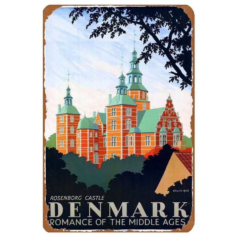 Paris New York City View Landscape Metal Tin Signs Posters Plate Wall Decor for Home Bars Man Cave Cafe Clubs Retro Posters