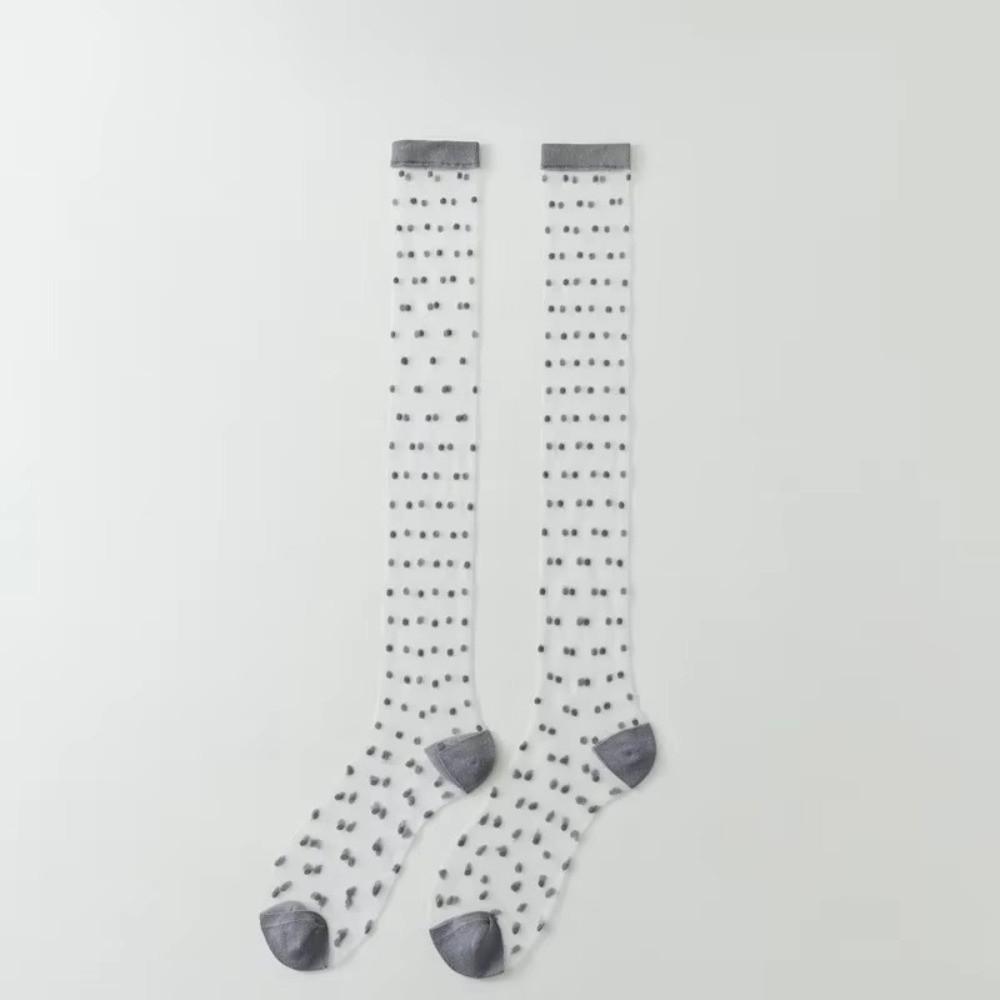 Transparente Damenstrümpfe Kristallseide Gepunktete Socken Süße Lange Socken Süße Mädchen