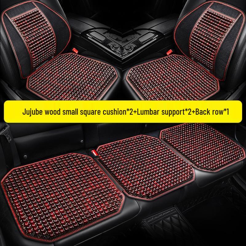 HANDUNYOU Wooden Bead Car Seat Cushion Set