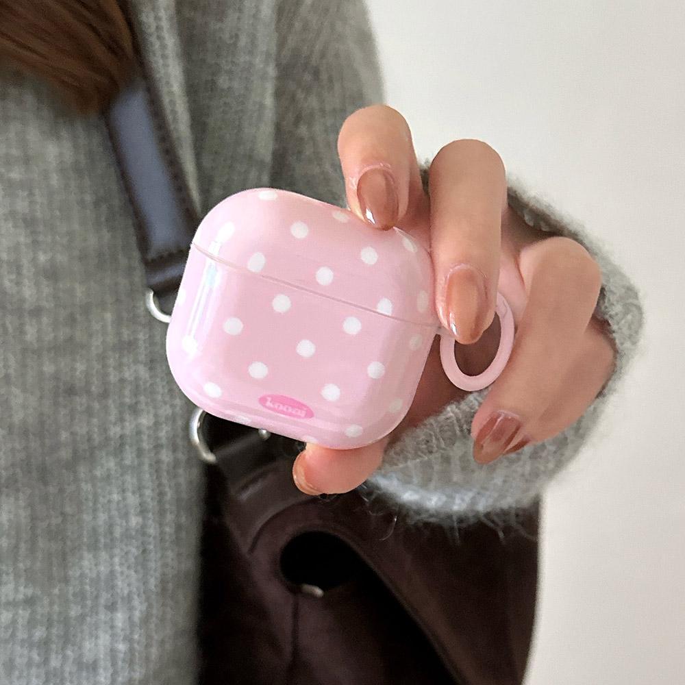 Pink Purple Polka Dot Couple Soft Earphone Protection Cover Case For AirPods 1 2 3 4 Pro 2 With Fall Protection Shell