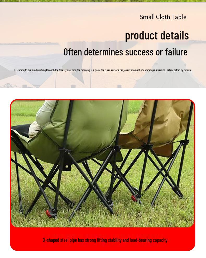 Adjustable Padded Moon Chair: Office & Camping Recliner for Sitting or Sleeping