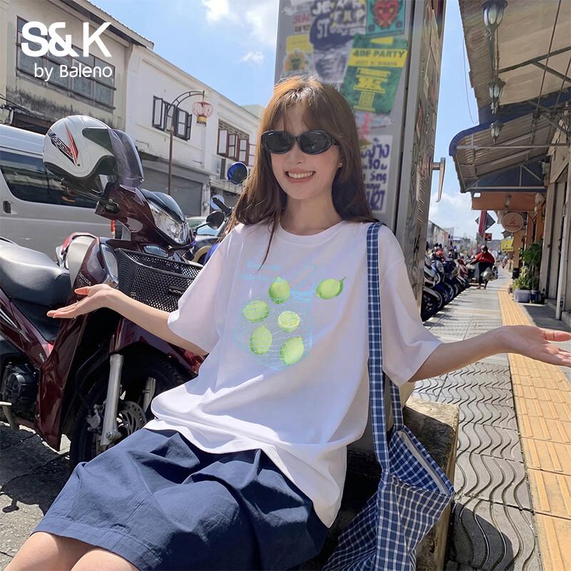 Baleno S&K Women s Lemon Print Cotton T-Shirt S