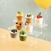 1-3 Layers Acrylic Display Stand Clear Display Riser Perfume Figurine Transparent Storage Rack Anime Figures Cupcake Shelf
