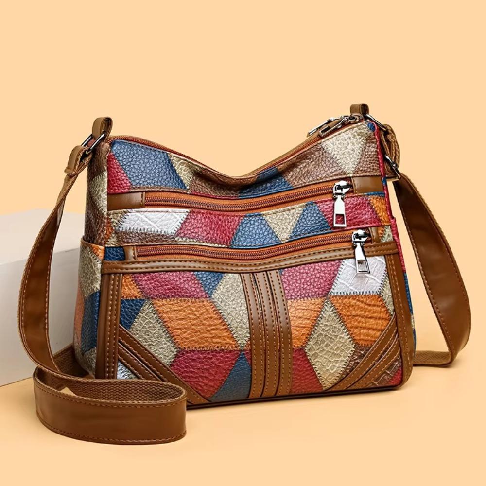 

PU Leather Crossbody Bag Zipper Purse Fashion Handbag Women