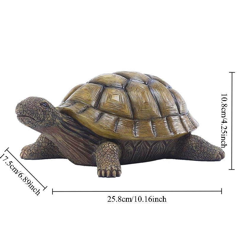 Resin Tortoise Statue Outdoor Garden Courtyard Decoration Cute Sea Turtle Model Figurine Animals Sculpture Home Farm Ornaments
