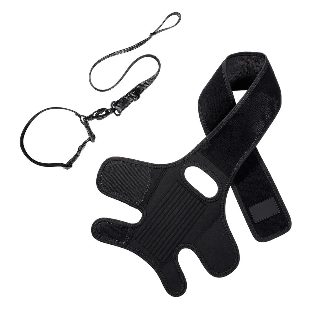 Adjustable Dog Leg Brace Support with Removable Stiffening Strips and Collar Strap for Pet Limb Protection and Stability HT2 Model
