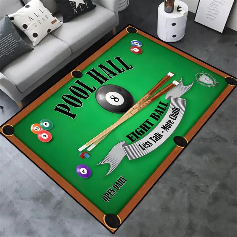 3D Bunter Snooker Billard Teppich Ball Sportbereich Teppich Für Wohn- Esszimmer Schlafzimmer Dekor Fußmatte Badezimmer Rutschfeste Teppiche