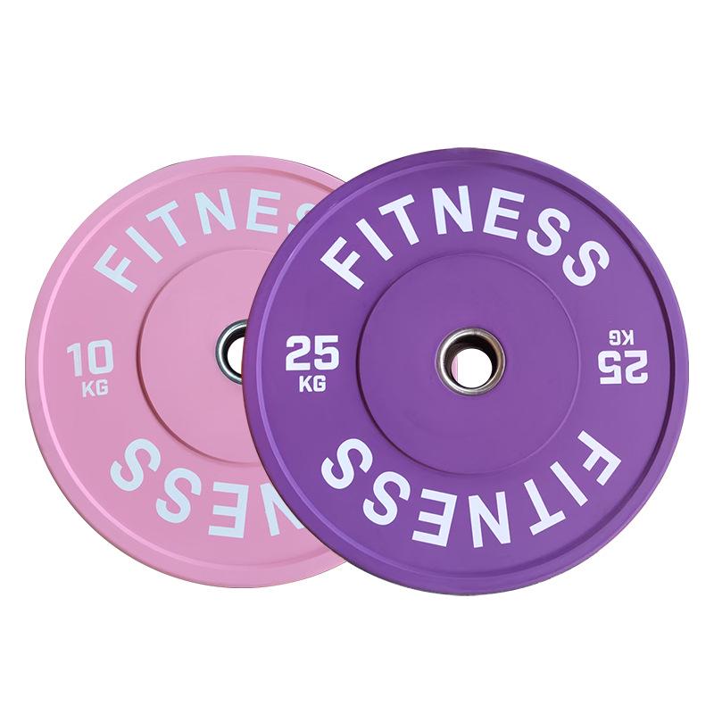 Colored Drop-Resistant Rubber Barbell Plates for Strength Training and Squats