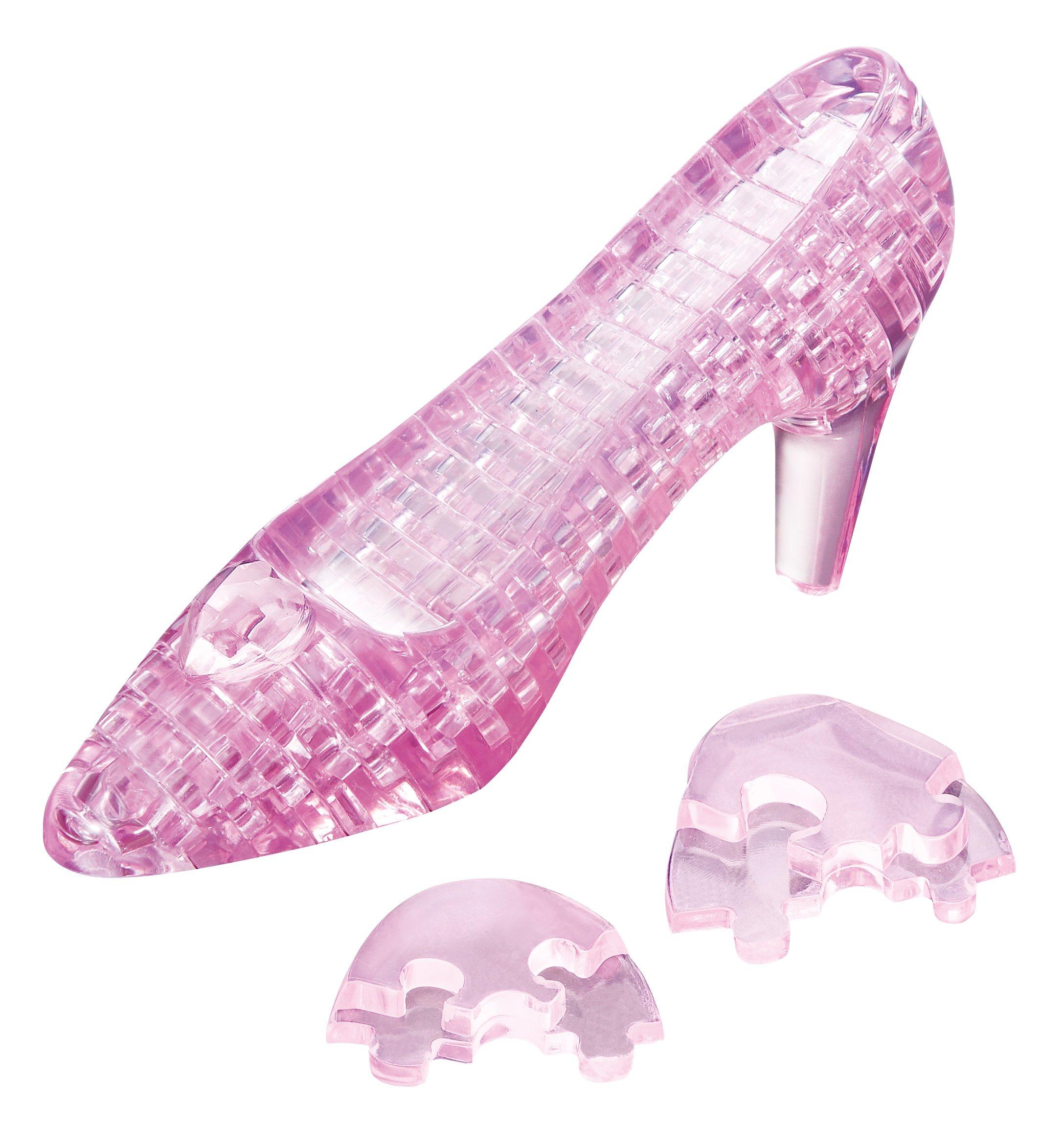 Crystal Puzzle Glass Shoe Pink