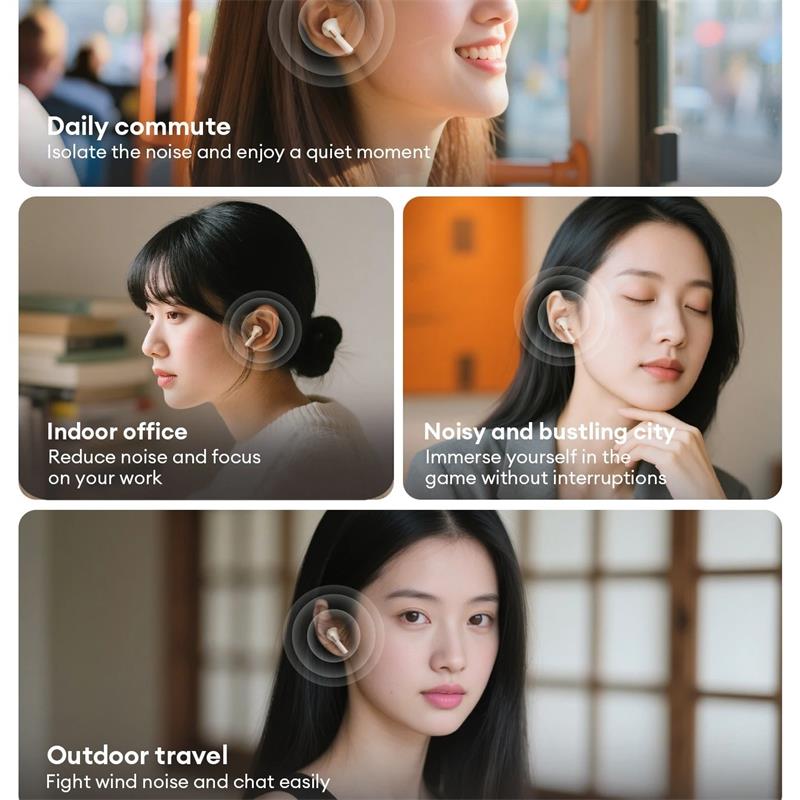 NUOVI Auricolari Bluetooth 6.0 Wireless Lenovo LE221 Auricolari TWS con Riduzione del Rumore ENC Lunga Durata della Batteria 24 Ore Cuffie per Microfono