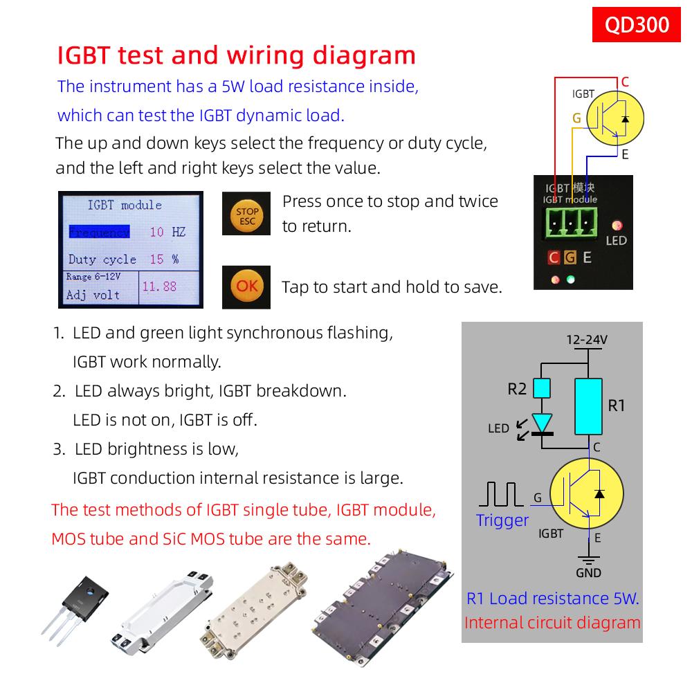 New QD300 Automobile Ignition Coil Tester Fuel Injector Idle Stepper Motor Solenoid Valve PWM IGBT Actuator Fault Detector