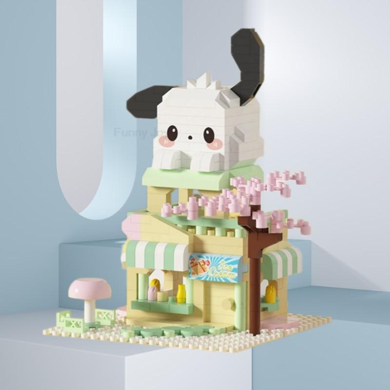 Cartoon Anime  Blocks Kuromi My Melody Cinnamoroll Mouse Building Blocks Doll Toy Kids Birthday Gift