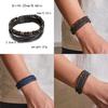 Geometric Style Mens Weaving Leather Wristband With Bead Design For Fashion And Travel