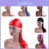 Vielseitige und stilvolle glatte Seiden-Nylon-Durag Kopfbedeckung Piratenkappe für alle Geschlechter