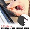 2M V-Shape Car Door Window Edge Moulding Trim Weatherstrip Seal Strip Rubber