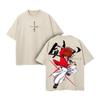 T-shirt Anime Rurouni Kenshin Y2k Vintage Lavata Oversize Manica Corta Casual Cotone Magliette Top