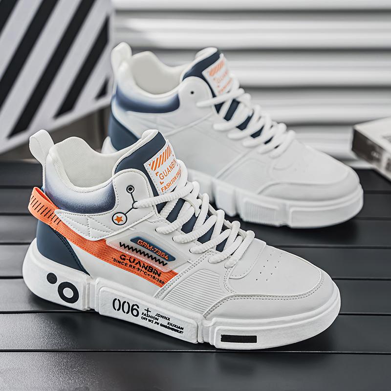 Fashion Sneakers Men Casual High Top Board Shoes Vulcanized Shoes Male Walking Sport Shoes Outdoor Sneakers Male Soft Sole Walking Shoes