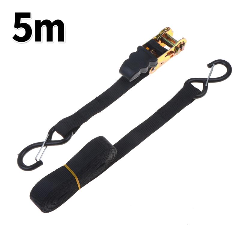 Car Cargo Lashing Strap 25mm Heavy Duty Ratchet Tie Down Belt 2/3/5M Weather Resistant for Travel Luggage Securing
