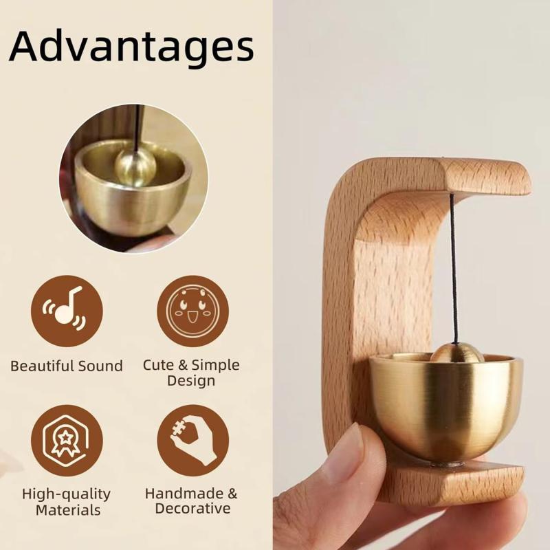 Doorbell Wooden Wind Clock Game Wireless Doorbell Access Door Bell Decorative Wind Bell For Home Opening Home Decoration