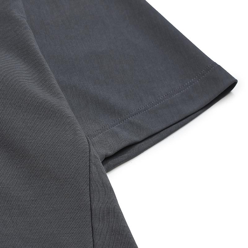 FILA Blue Fashion Classic Simple Business Casual Versatile Comfortable Short Sleeve Polo Shirt Men tops Deep-Charcoal-Gray F11M612107FCC